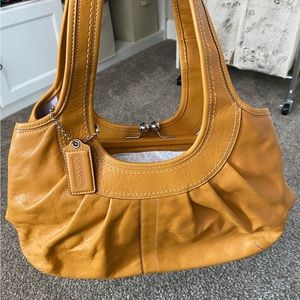 Coach handbag - mustard / sunflower yellow - never used! Vintage